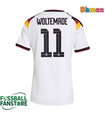 Deutschland Nick Woltemade #11 Replik Heimtrikot Damen WM 2026 Kurzarm